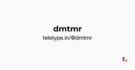 @dmtmr — Teletype