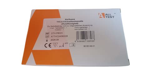 THC saliva test 3,5 ng/ml - selftest - Type of test: sensitiv
