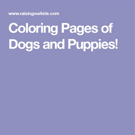 Coloring Pages of Dogs and Puppies!