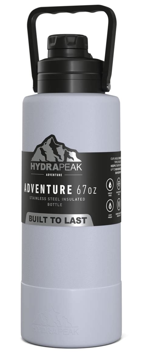 Amazon.com: Hydrapeak 67oz Adventure Sports Water Flask | Vacuum Insulated Water Bottle | Leak ...
