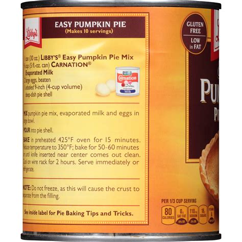 libby's canned pumpkin pie recipe