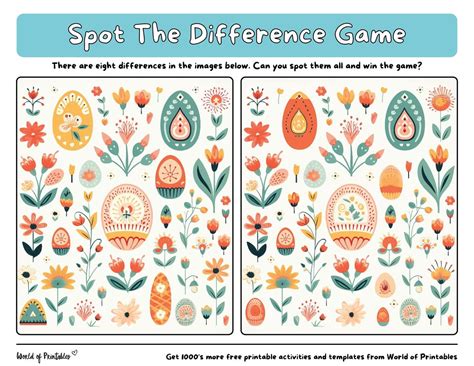 Easter Spot The Difference Games | Spot the difference games, Easter ...