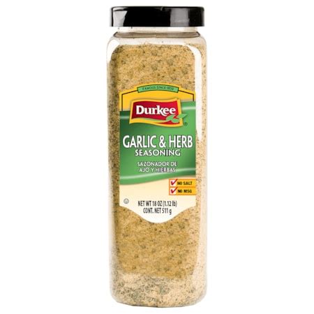 Durkee Durkee Salt Free Garlic & Herb Seasoning 18 oz., PK6 2004215 | Zoro