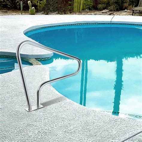 TCFUNDY Pool Handrail, 49"x38" Swimming Pool Stair Rail, 304 Stainless ...