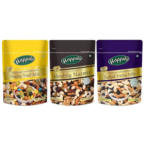 Happilo Premium Dry Fruits Combo 9 (Trail Mix, Nut Mix, Party Mix ...