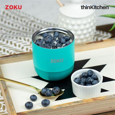 Buy Zoku Stainless Steel Food Jar Teal Online at thinKitchen