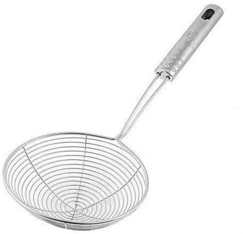 Mylo Stainless Steel Deep Fry Strainer/Oil Strainer for Kitchen Puri ...