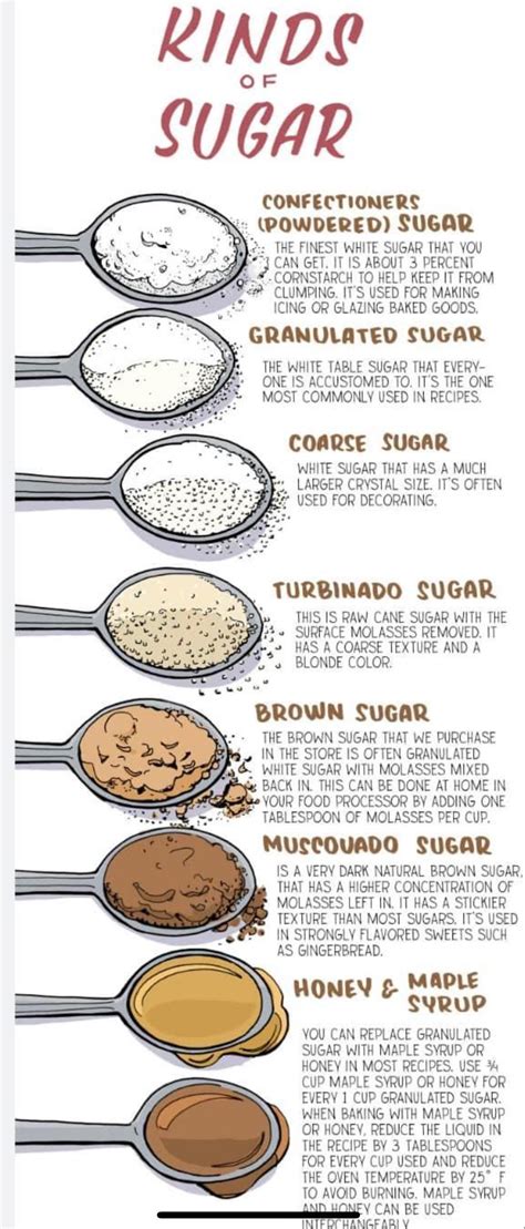 A cool guide to types of Sugar : r/coolguides