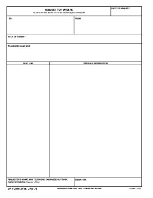DA 2446 1976-2025 - Fill and Sign Printable Template Online