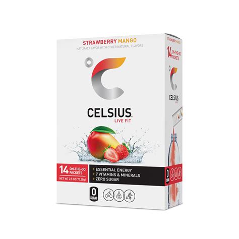 Amazon.com: CELSIUS® On-the-Go Powder Sticks Strawberry Mango ...