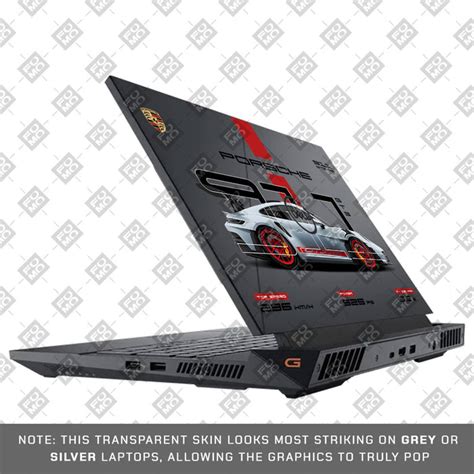 Transparent Porsche 911 GT3 RS Dell G15 5520, 5530 Laptop Skin