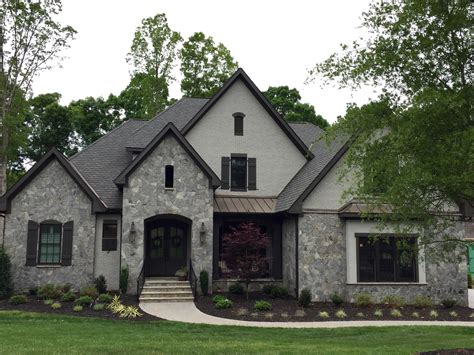 ARH Plan Asheville 1131F (Exterior 42) Stone: Dove Gray (gray mortar ...