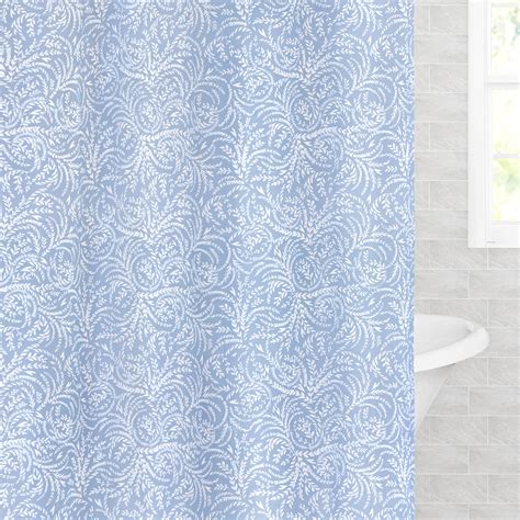 Wilder Cornflower Blue Shower Curtain | Crane & Canopy