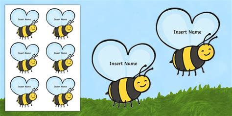 Busy Bee Editable Self-registration Labels