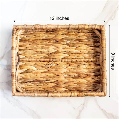 Handcrafted Quadrangle Tray | Byora Homes | Water Hyacinth – Banjara Market