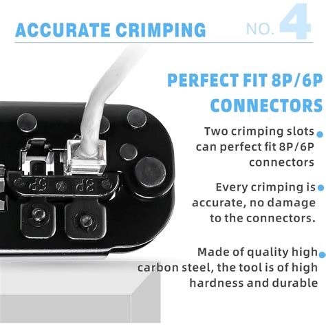 FEDUS Ethernet Crimp Tool: Crimp, Cut, and Strip Easily