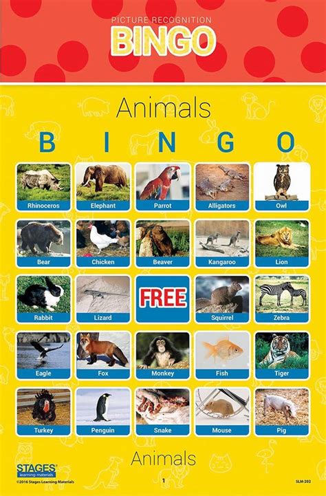 Buy Stages Learning Materials Link4fun Real Photo Animal Bingo Game for ...