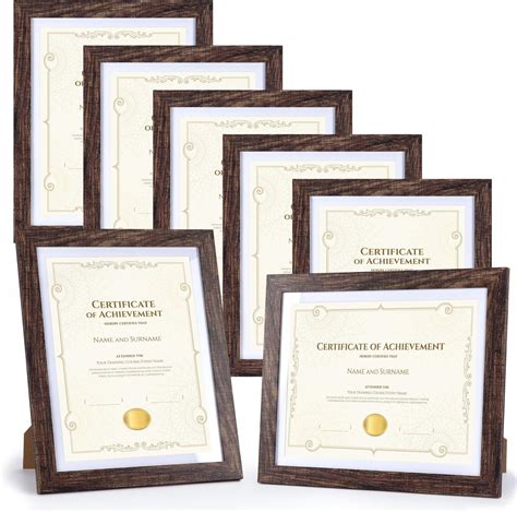 Amazon.com - PETAFLOP Brown 8.5 x 11 Picture Frame with Mat, 7PCS ...