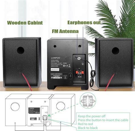 LONPOO Compact Stereo System for Home | 30W Micro Stereo India | Ubuy