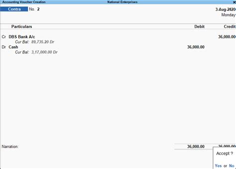 Accounting Entry in TallyPrime