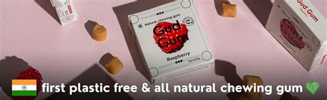 Gud Gum Natural, Plastic Free Chewing Gum Lemon Flavour No Added ...