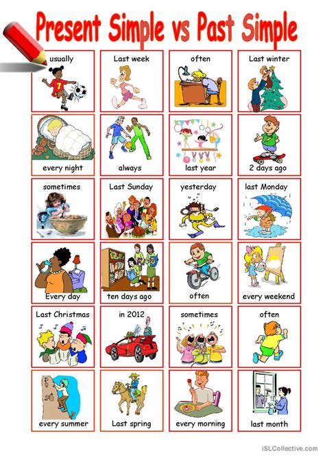 Present Simple Past Simple 的图像结果