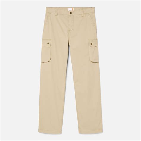 Brookline Twill Cargo Trousers for Men in Beige