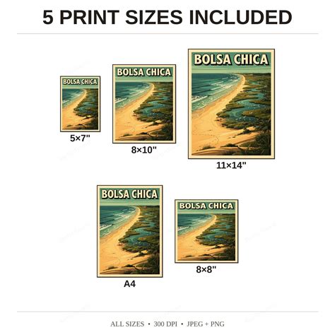 Bolsa Chica Surf Poster | Vintage California Beach Print | Printable ...