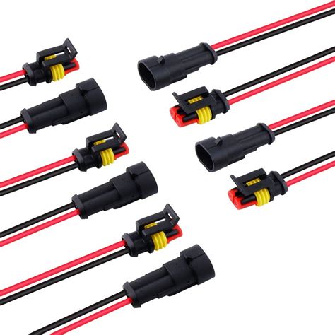 Muyi 5 Kits 2 Pin Connector 18awg Waterproof Wire Connector ...
