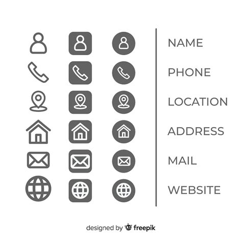 Business Card Icons TextFormat 的图像结果