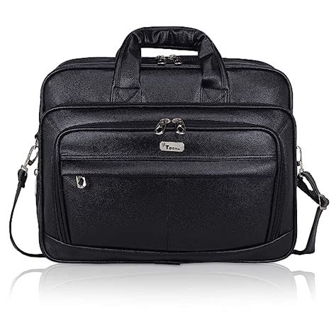 Teo (18 Inch) Large size Vegan Leather Laptop, Shoulder, Messenger ...