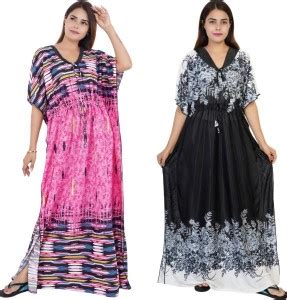 REN STAR Printed Satin Blend Women Kaftan - Buy REN STAR Printed Satin ...