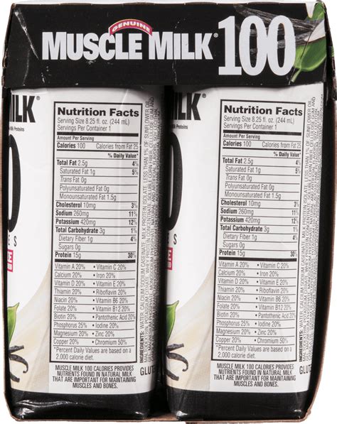 Sugar Content In Muscle Milk at Brodie Purser blog