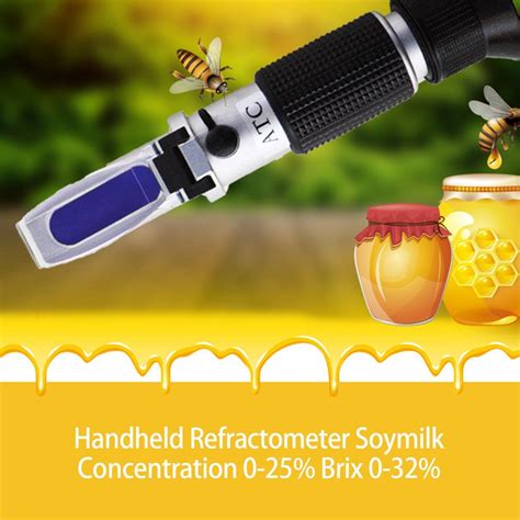 0-32% Handheld Refractometer Sugar Meter Fruit Saccharimeter Measureme ...