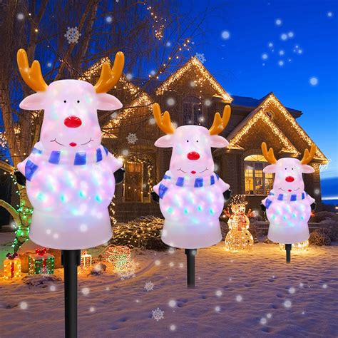 Buy Angela&Alex Christmas Lights with Stake, 3 Packs Light up Led ...