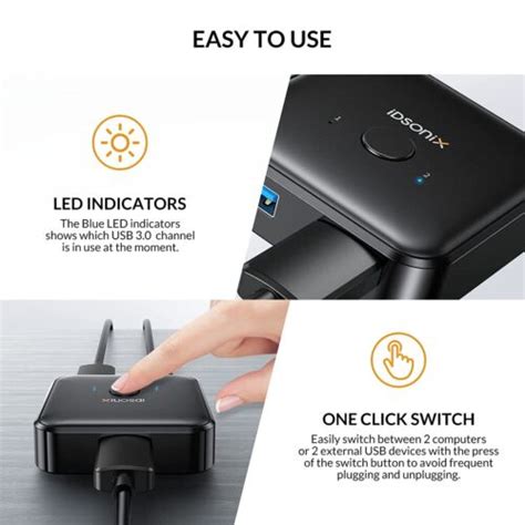 iDsonix USB 3.0 Switch Selector USB Switcher for 2 | Ubuy India