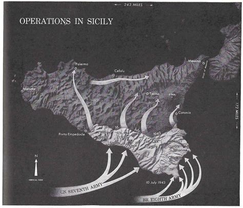 Map Of Italian Campaign Sicily