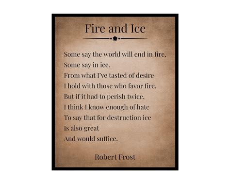 Fire And Ice Wallpaper Robert Frost
