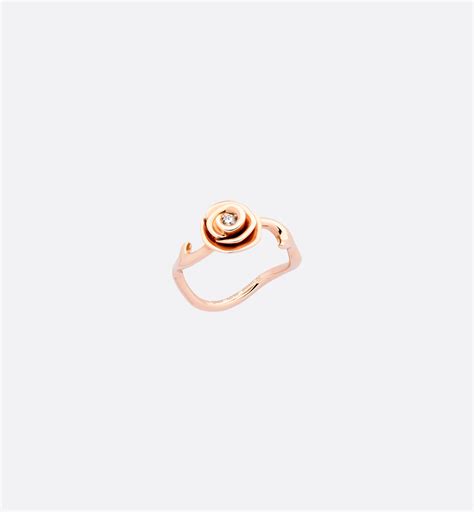 Small Rose Dior Couture Ring Pink Gold and Diamonds | DIOR