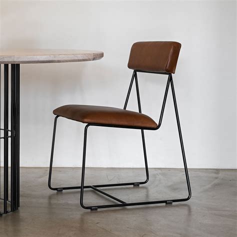 Industrial Leather Dining Chair Brogan Charcoal Faux Suede Leather