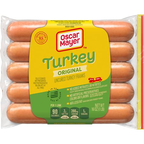 Oscar Mayer Uncured Turkey Franks, Original | FreshDirect