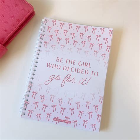 12 Week Spiral Food Diary Pink Bow - Mounjaro