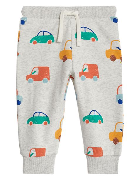 Buy Cotton Rich Car Joggers (0-3 Yrs) at Marks & Spencer
