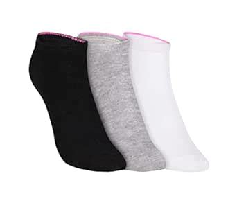 Skechers Women Polyester 3Pk Non Terry No Show Socks (S20006Id-Wbgy_M ...