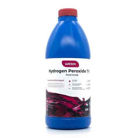 Wesol Hydrogen Peroxide 7.6% w/w Food Grade Multipurpose Disinfectant ...
