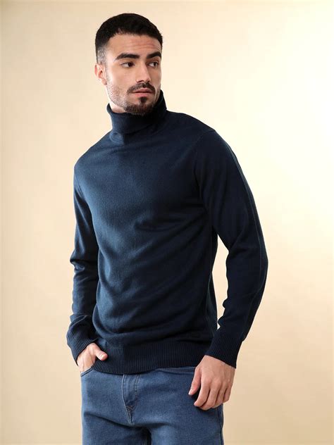 Prime Navy Turtle Neck Sweater – Wrogn