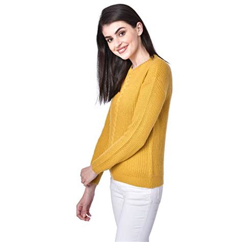 Buy Daisy Women's Full Sleeve Round Neck Casual Pullover Sweater I ...