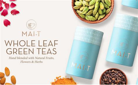 MAI-T Earl Grey Whole Leaf Green Tea with Bergamot Extract | 100% ...