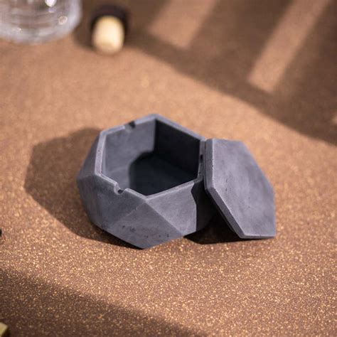 New Hextray 2.0 Dark Concrete - Geometric Pattern Hexagonal Ashtray – Greyt