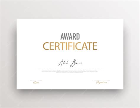 Simple certificate template | Premium Vector